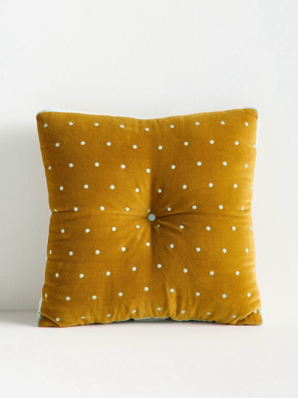 Anthropologie Trova Velvet Polka Dot Pillow